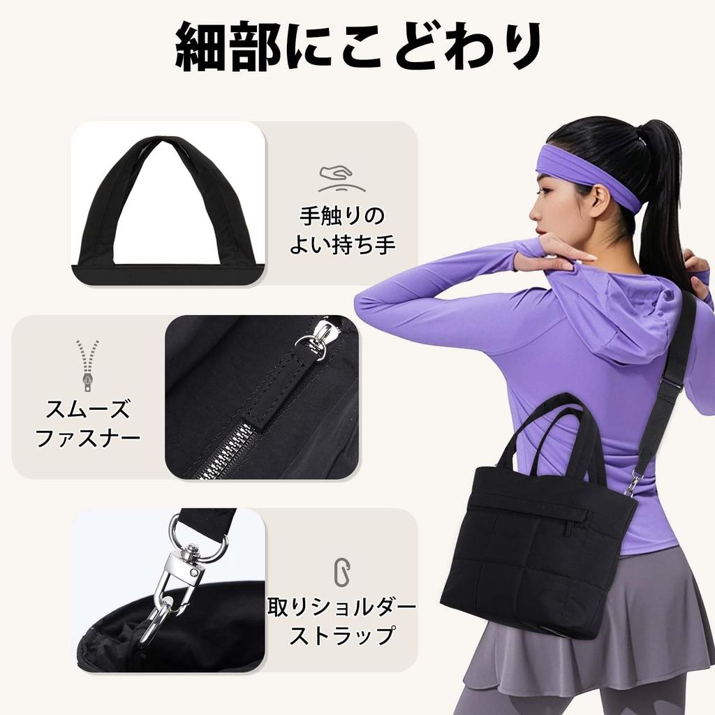Bolsa tote pequena feminina, mini bolsa de mão VASCHY em nylon leve com bolso com zíper, bolsa de ombro, cor sólida, 2 vias, perfeita para ir ao trabalho, escola,