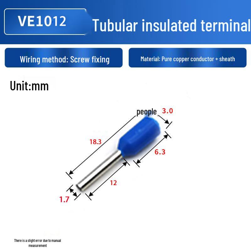 Brass VE Series Cold Crimp Pin Terminal