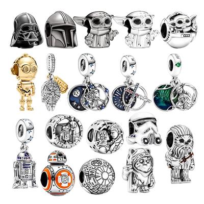 Weltraum Roboter Kriege Serie Anhängerperlen für Europäisches Silberarmband DIY Schmuck Damen Geschenk Exquisit Handgemacht