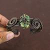 Copper Ruby Zoisite Lab-Created Handmade Copper Wire Wrap Bangle Adjustable l6d85