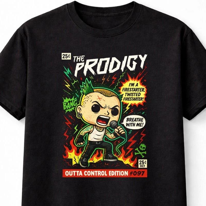The Prodigy Firestarter Outta Control TShirt Punk Rave Unisex Adult Kids S
