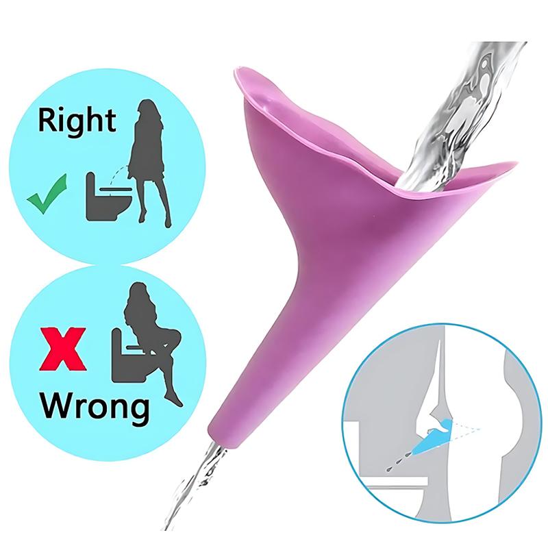1 Stück Silikon Urinaltrichter für Frauen Tragbares Reisebidet für Damen Mädchen Wiederverwendbares Hygieneartikel für Outdoor Camping Auto Nutzung ZYF