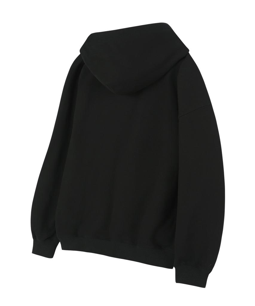 Gainsboro 2Way Signature 1 Zip-Up Hoodie_Black