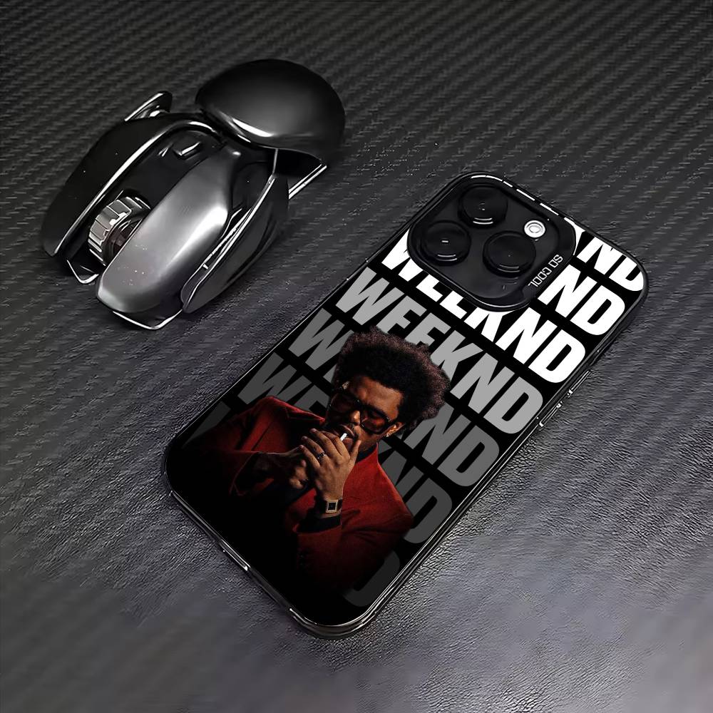 Singer The W-Weeknd Colorful Silver Back Phone Case For IPhone 17 16 15 14 13 12 11 Plus Pro Max Plus