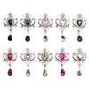 Flat Back Wedding Brooch Alloy Material DIY Accessories Rhinestone Pendant Wedding Celebration