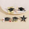 2026 Graduation Souvenir Brooches Bachelor'S Hat Book Badge Fashion Personalized Gift For Graduation Party Students Teachers
