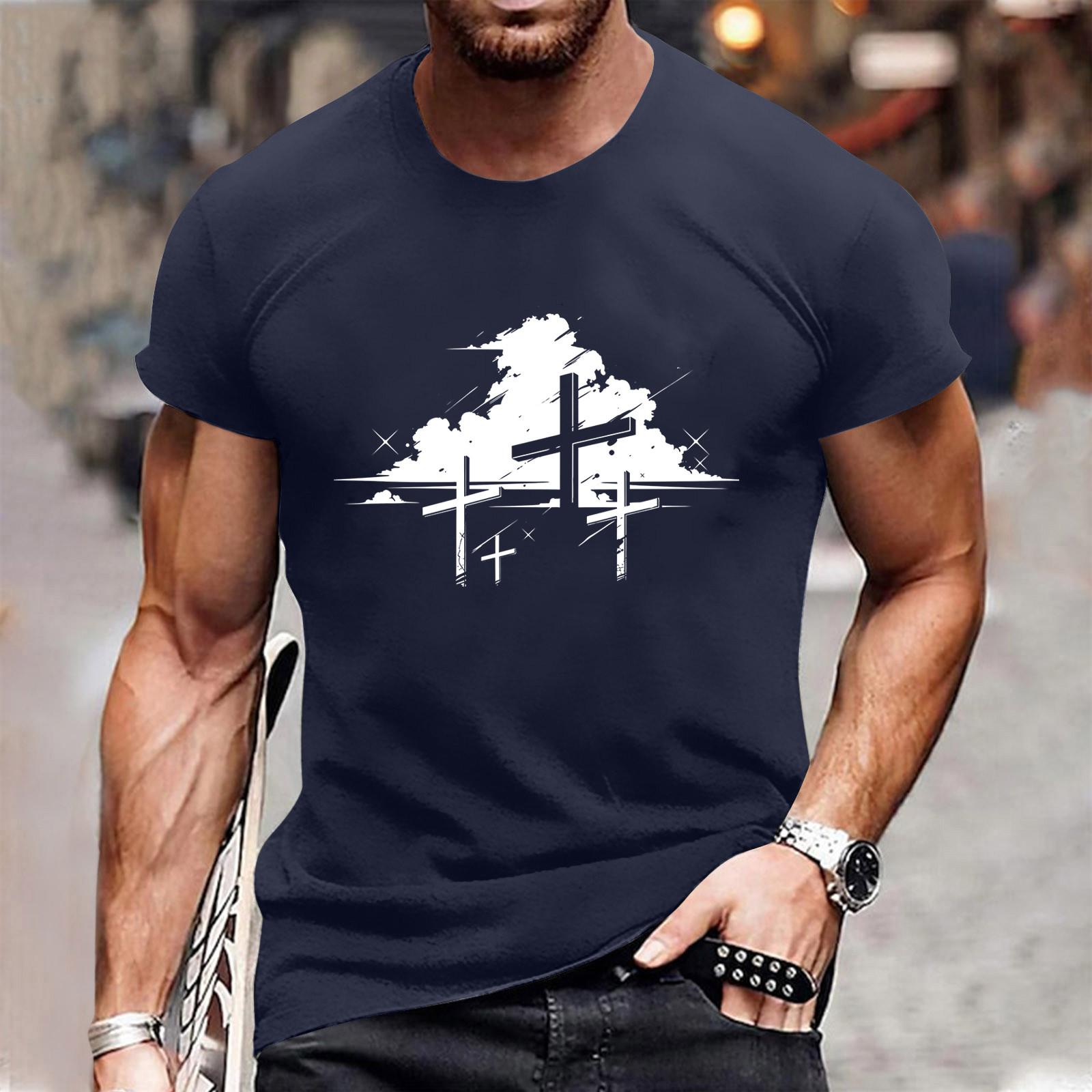 

Мужская рубашка с воротником-стойкой и коротким рукавом, свободная рубашка для отдыха и отдыха, мужская M тёмно-синий