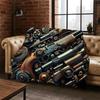 Gun Pistol Ammunition Bullet Cartridge Flannel Blanket Soft Warm Throw Blanket for Bedroom Living Room Bed Travel Camping Picnic