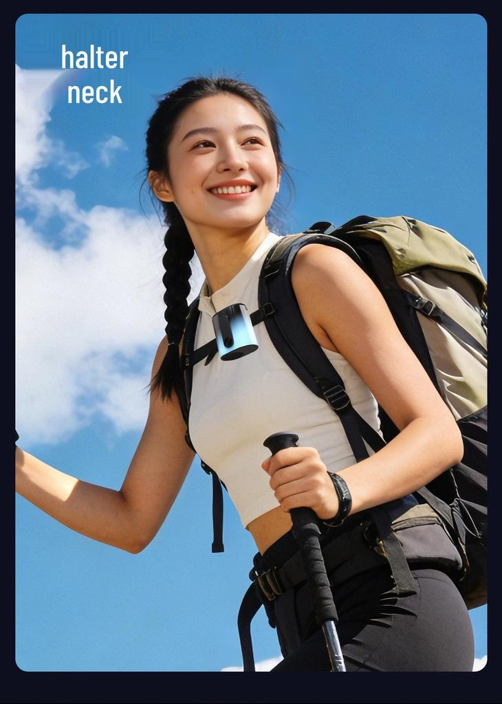 High-Speed Multi-Functional Rechargeable Clip-On Fan: Waist, Neck, Handheld, Umbrella, or Desktop Use