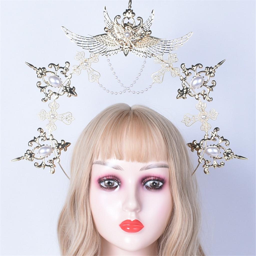 Sonnengöttinnen Haarreif Braut Hochzeit Kopfschmuck Elegant Zartes Haarband für Frauen und Mädchen