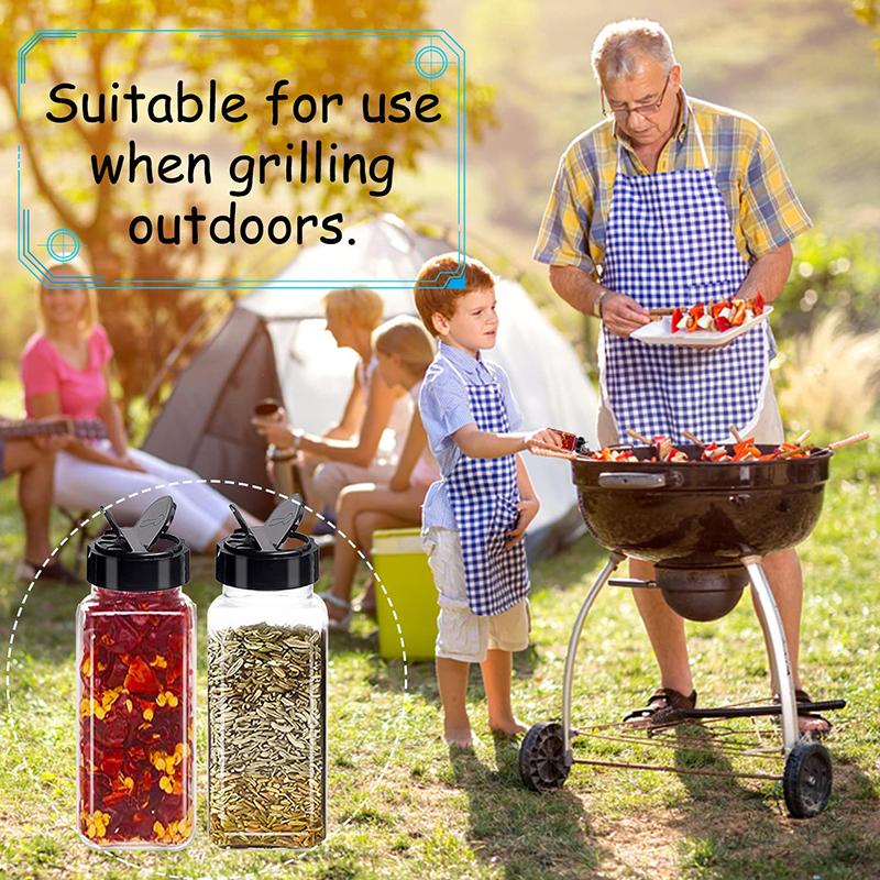 120Ml/4Oz Jars For Spices Salt And Pepper Shaker Seasoning Jar Spice Organizer Plastic Barbecue Condiment Kitchen Gadget Tool