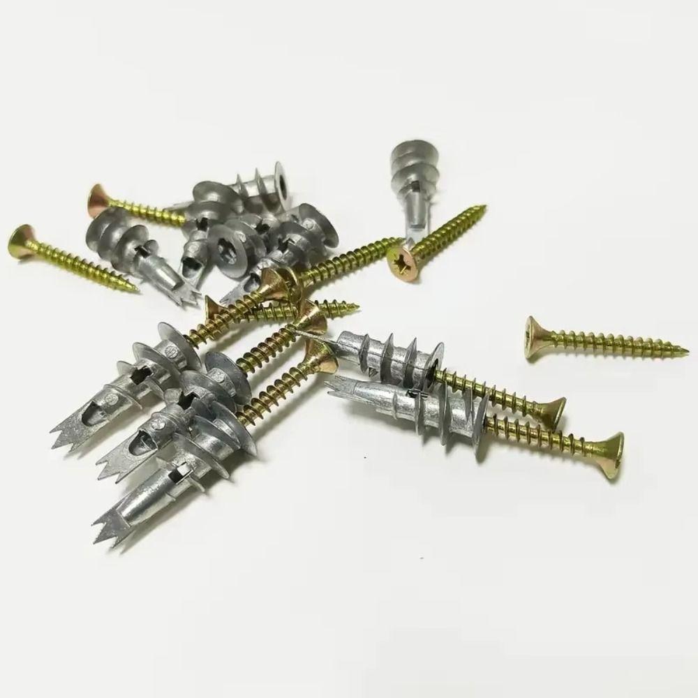 54pcs Fastening Heavy Duty Metal Wall Screws Self-Drilling Wall Screws Set  Professional Use