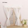 1/12 Dollhouse Sweet Floral Curtains Model 3 Styles Lace Mesh Simulation Floral Curtains White Dolls House Living Scene Decor