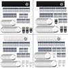 Disposable Tableware Set Party Supplies 9"/7" Silver Disposable Dish Plates Napkins Innerware for Gatherings