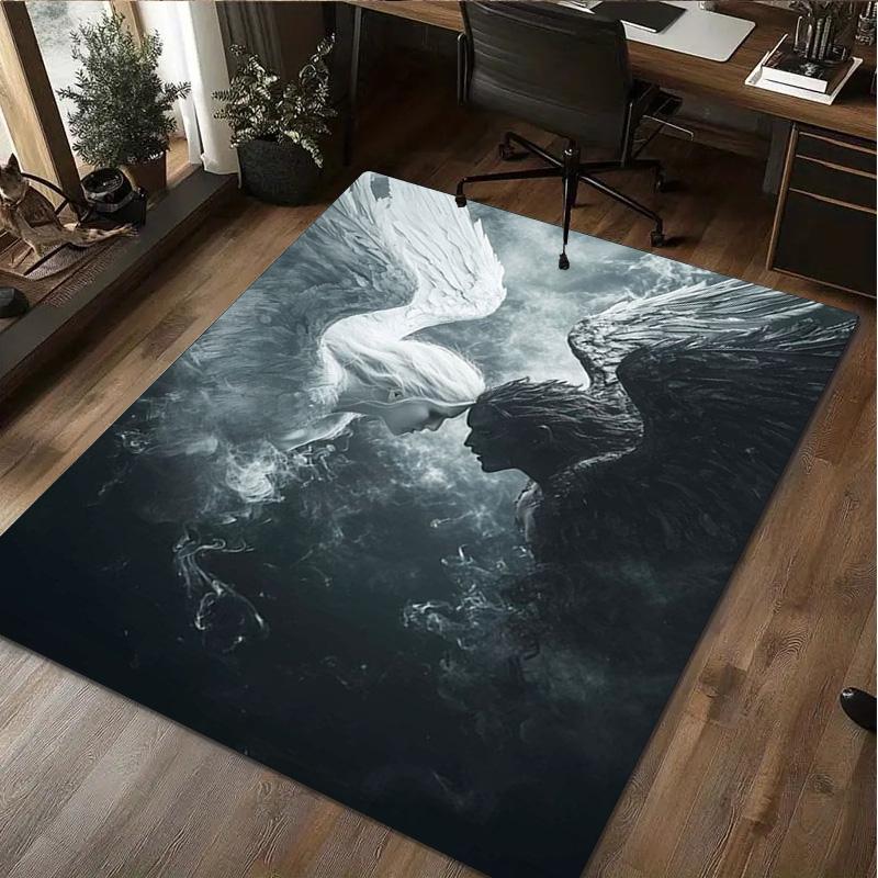 

Angel and Demon Rug - Home carpet Office Decorative Carpet For Living Room Bedroom Door Mat Floor Rug Computer Chair Area Rug 40x60cm( 15x23in )