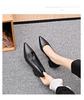 6cm Heel Height-Increasing French Pointed-Toe Black Women's Shoes - Perfect for Skirts and Professional Wear