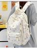 Schoolbag Fresh and Sweet Cartoon Print Backpack Female Anti-splash Nylon Computer Backpack Ins Niche Backpack Female