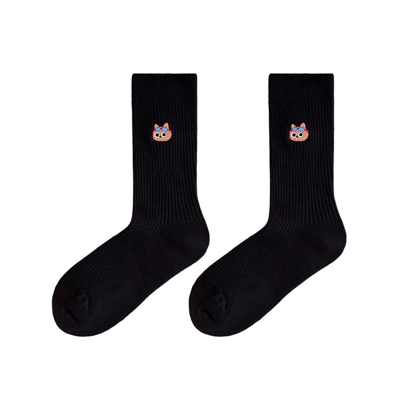 Autumn/Winter Women's Knee-High Pile Socks - Trendy Mid-Calf, Boneless Cotton