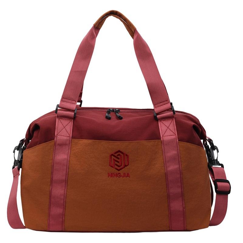 Reisetasche mit großem Fassungsvermögen, mehrfarbige Nähte, Fitnesstasche, Trocken- und Nassfach, Trainingstasche, Gepäcktasche