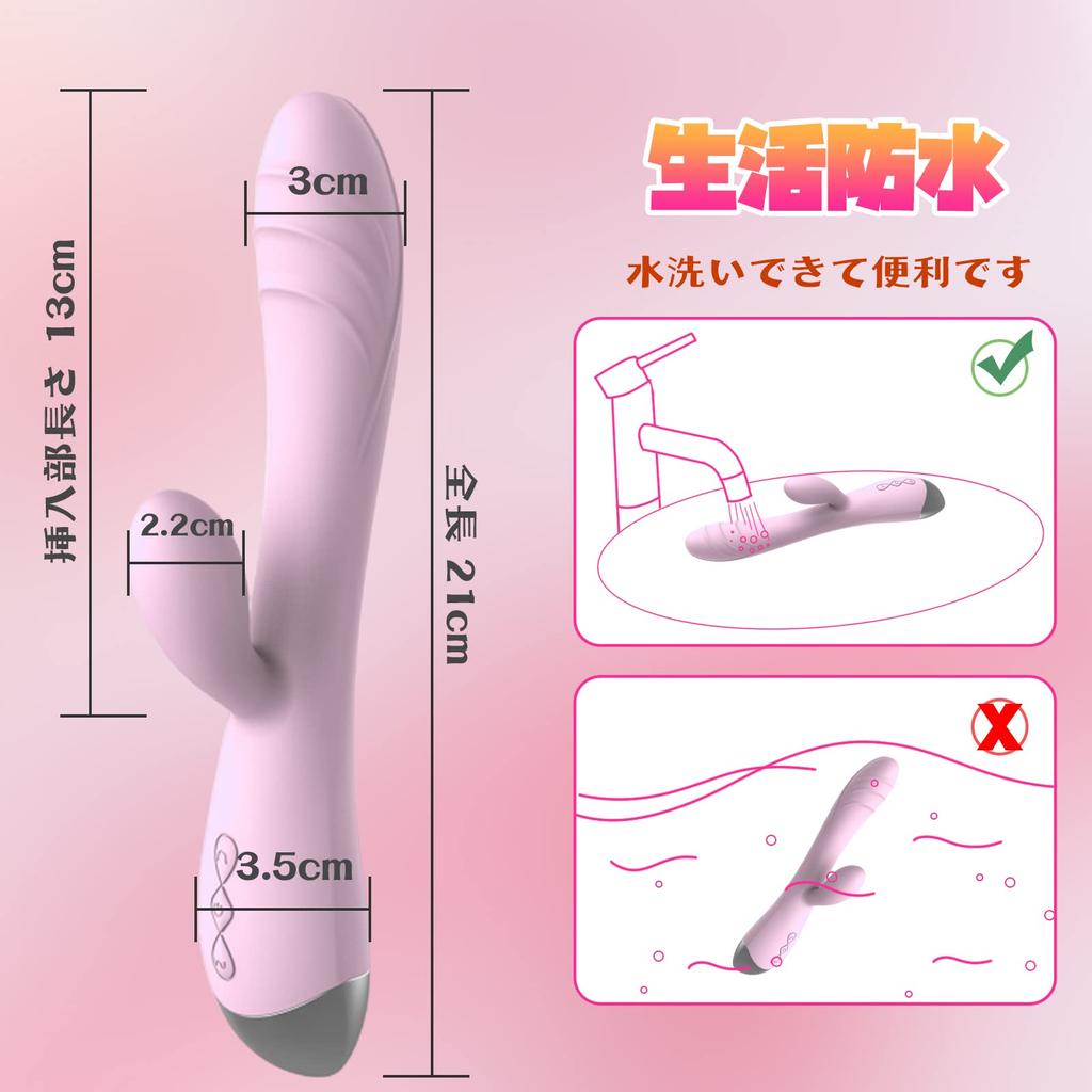 Vibrator for Electric Massager Rotor Types of Vibration Squirting Explosion 2 Points Simultaneous Clitoral Whole Body Medium Orgasm USB for G Adult