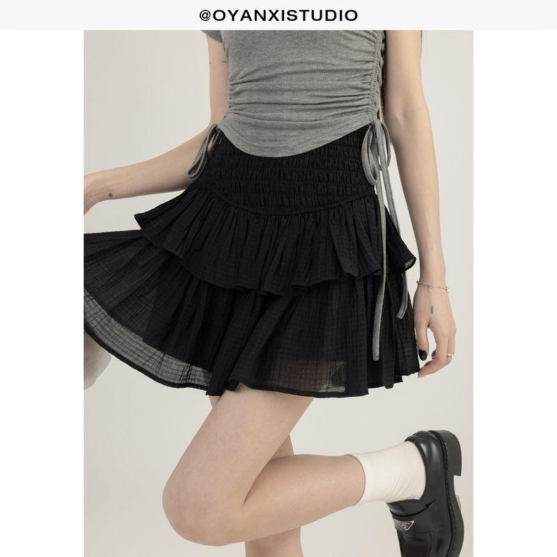 

Ouyang Xi Pleated Stylish Niche Suit Cake Dress