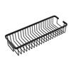 Punch-Free Wall-Mounted Black Bathroom Storage Shelf for Cosmetics