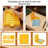 Note Holder for Desk Plastic Note Box with 5 Templates And Clamp Multi-Functional Note Organizer for Office School Home Use