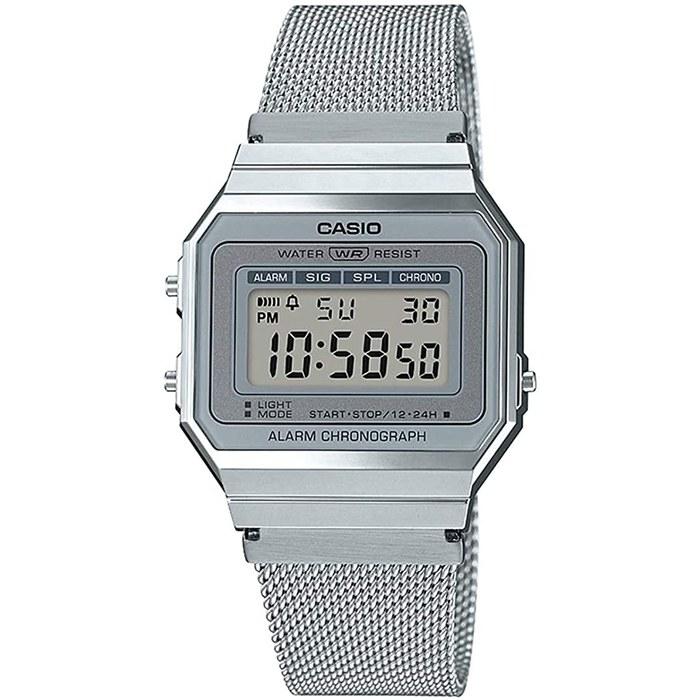 [Casio] CASIO Digital Watch Vintage Series A700WM-7A Metal Mesh Band Silver