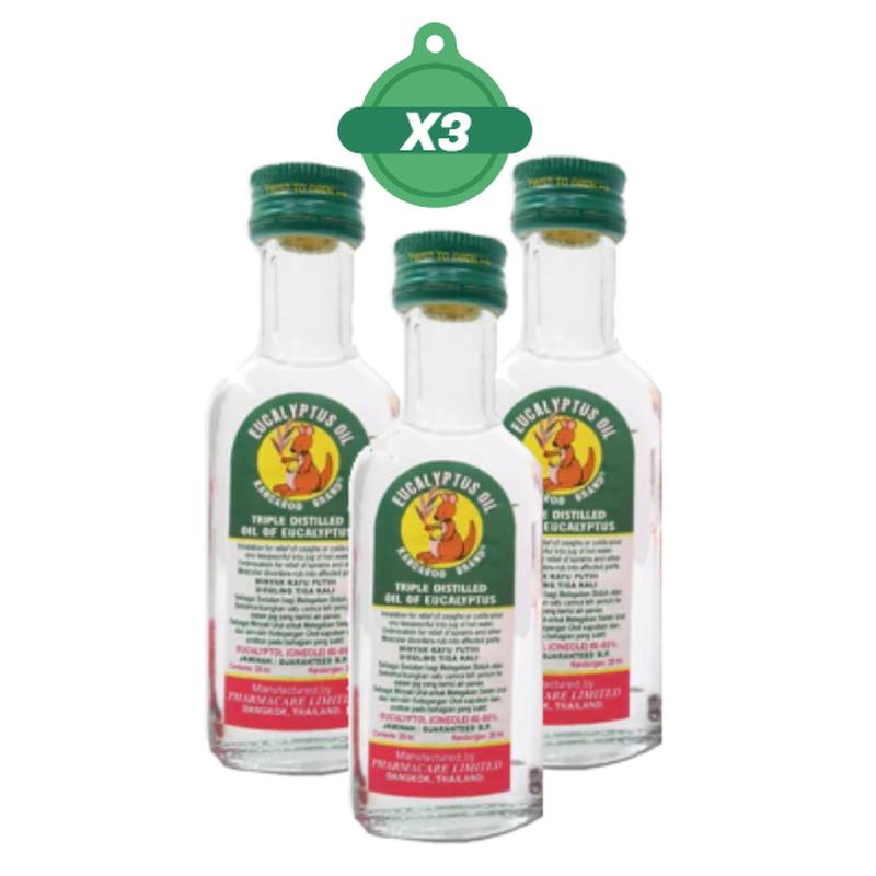 Kangaroo Double Distilled Eucalyptus Oil 28 ML with Essential Oils