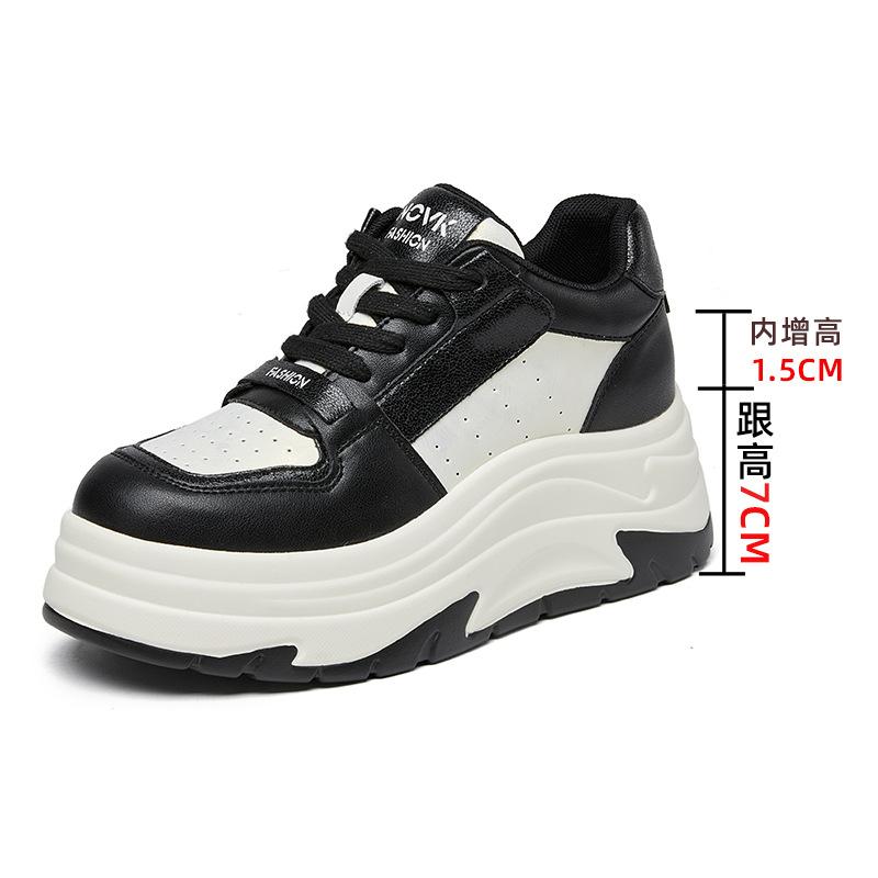 

Little white shoes women s thick-soled casual single shoes 2025 spring new women s shoes thick-soled heightening dad shoes children versatile 34