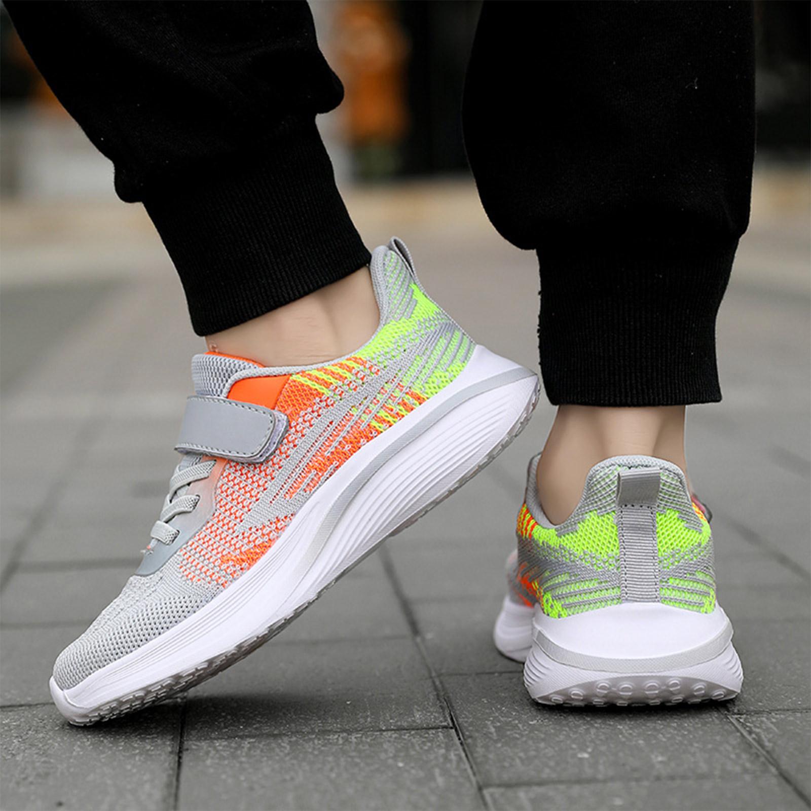 

Детская модная спортивная обувь для дома, кроссовки для тренировок, легкие дышащие сетчатые кроссовки для шоссейного бега с толстой подошвой 31 оранжевый