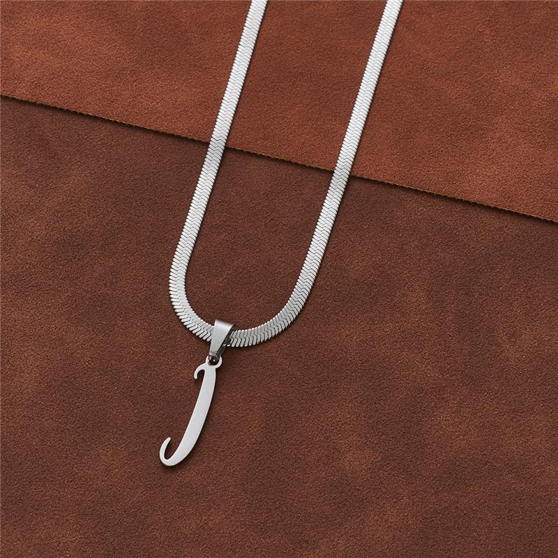 Dainty Initial Necklace Silver 26 Letters Snake Chain Necklaces for Women Girls Jewelry Choker Birthday Gifts