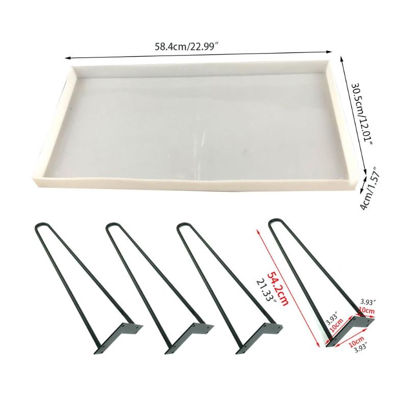 River Table Silicone Mold with Table Legs Resin Epoxy Craft Polymer Clay Craft DIY Ornament Jewelry Making Tools