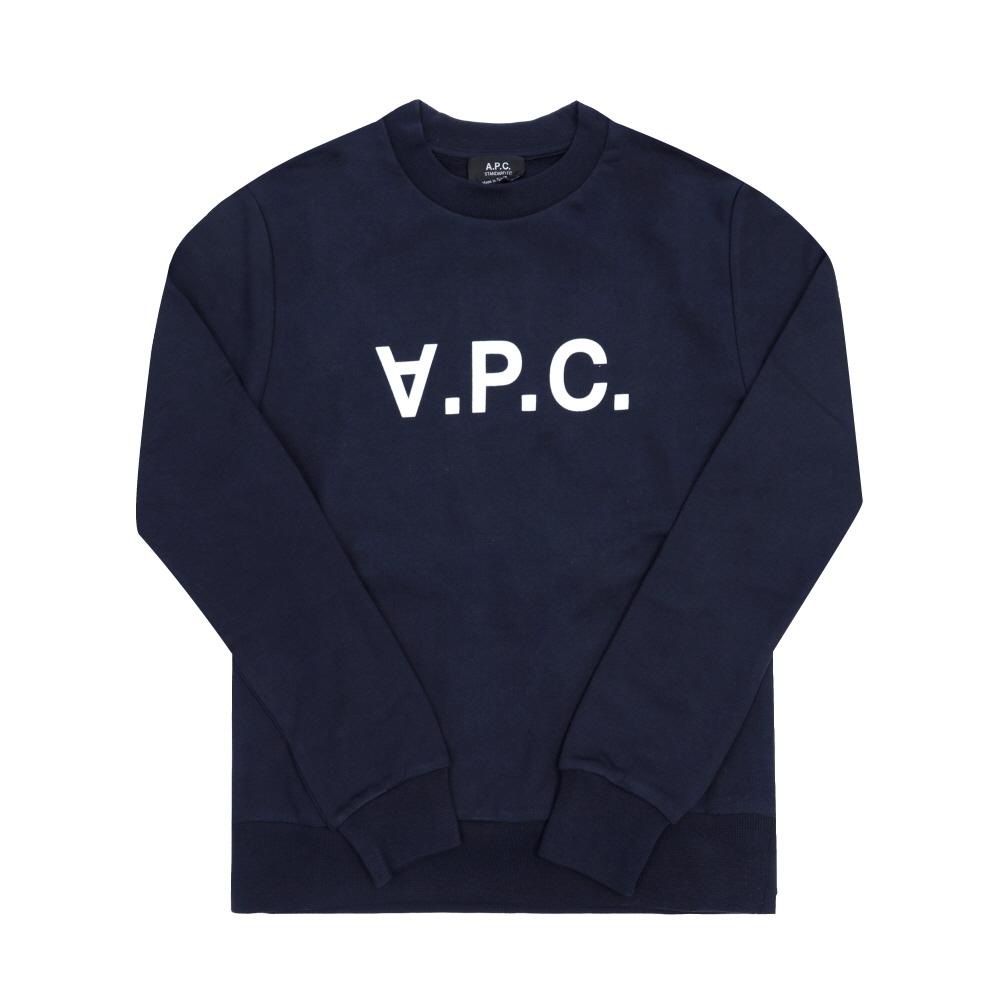 Apc Вельветовый Логотип Стандартный Большой Унисекс Свитер M27907 Tiq Темно-синий Экрю Vpc COHBN M27907 TIQ DARK NAVYECRU XXL 23630₽