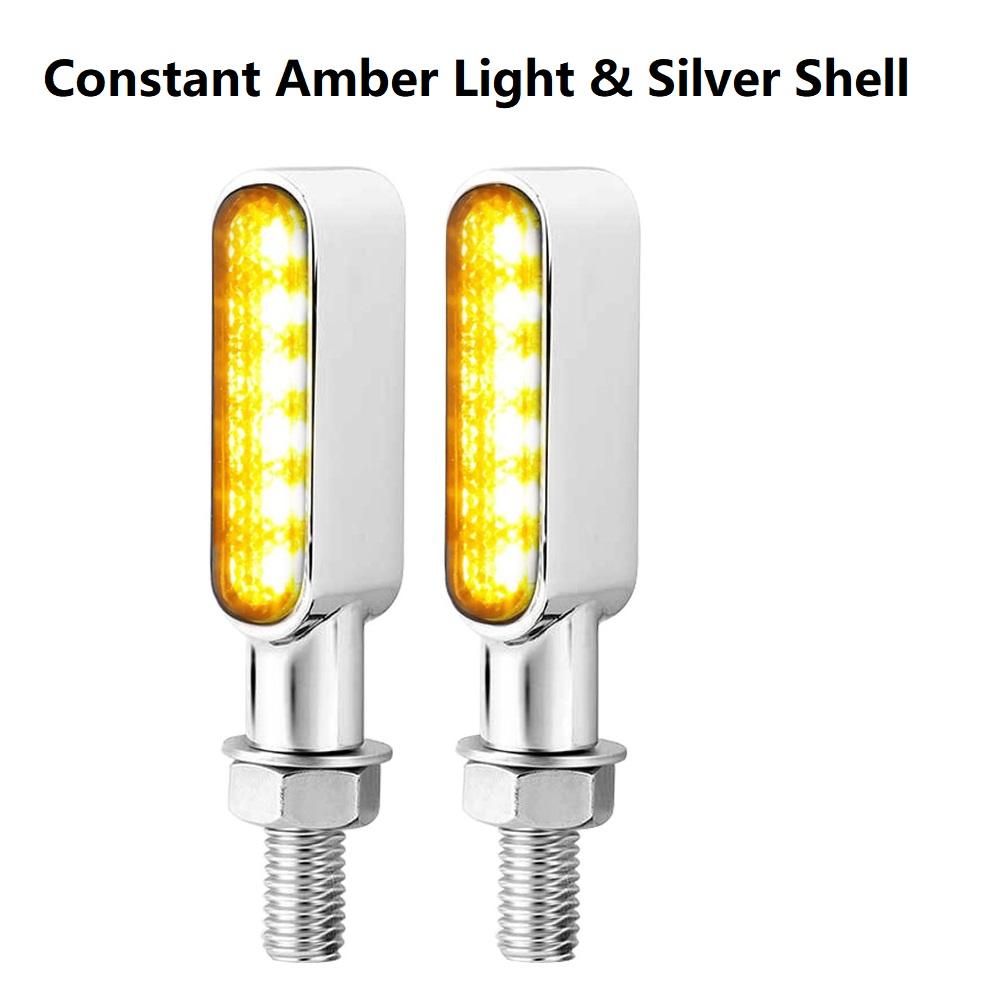 2pcs 6 leds Motorcycle Indicators Mini LED Turn Signal Light Flasher Amber Lamp Blinker Universal