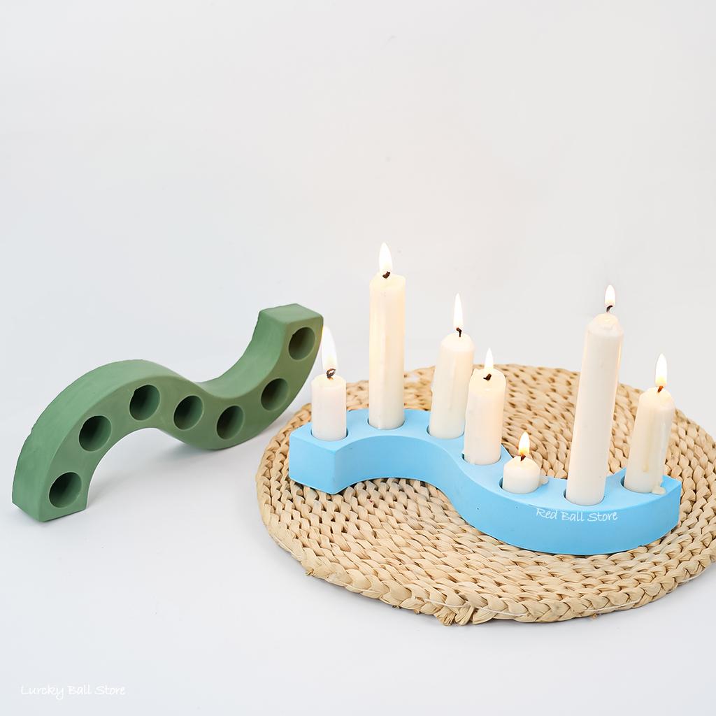S Shaped Candlestick Concrete Silicone Mold DIY Handmade Candle Holder Vase Bracket Casting Mould Resin Gypsum Mold Home Decor