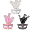 Glitter Half Face Floral Masquerade Mask Woman Venice Mask Halloween Costume Accessories For Cosplay Party