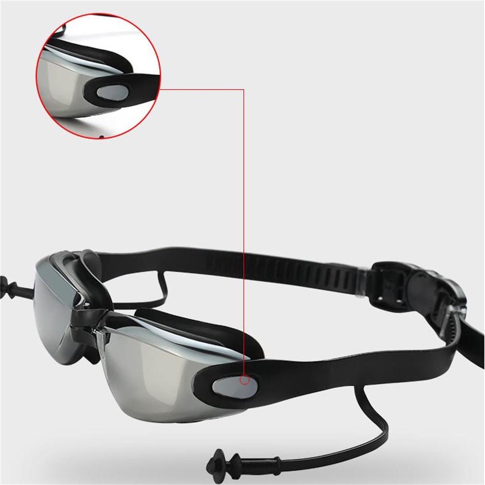 Silikon Taucherbrille Professionell Wasserdicht Anti-Beschlag Anti-UV Schwimmbrille Mit Ohrstöpseln Schwimm Brillen
