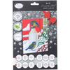 Kit carte broderie diamant 21x29cm Oiseaux sur la neige