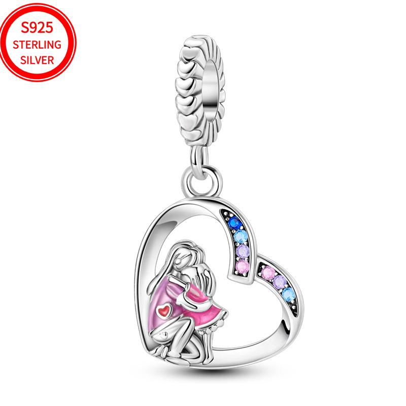 

925 silver love embrace pendant, suitable for original women s bracelets Diy jewelry gifts
