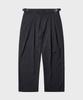 TY Classic Striped Double-Pleat Trousers, Charcoal
