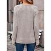 Women's Sweater Fall/Winter Casual Sweatshirt Women's Solid Color Top Long-Sleeve Crew Neck Patchwork Pullover Top T-Shirt