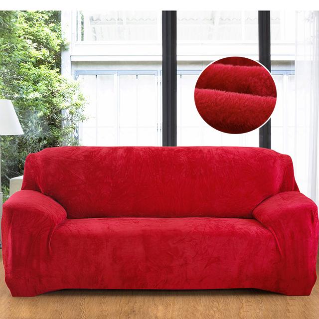 Plüsch Sofa Abdeckung Stretch Einfarbig Dicke Schutzhülle Sofa Abdeckungen Für Wohnzimmer Haustiere Stuhl Abdeckung Kissen Abdeckung Sofa Handtuch