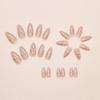 24pcs Long Almond Fake Nails French Nail Tips Manicure Press On Nails  DIY