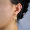 High Quality Gold Trendy New Fashion Butterfly Animal Crystal Earrings Big Hoop Design for Girls Ladies for Wedding