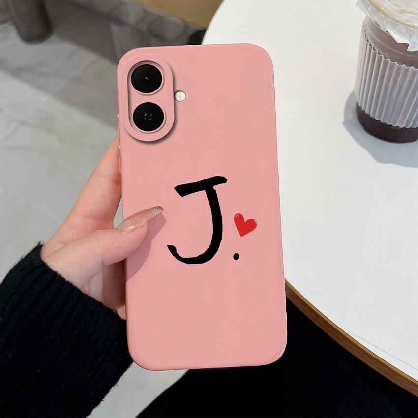 Pink Black Couple Style Phone Cover For Tecno Spark Go 2 3 1 1S Case Simple Letter Housing Soft Silicone Anti Slip Durable Shell