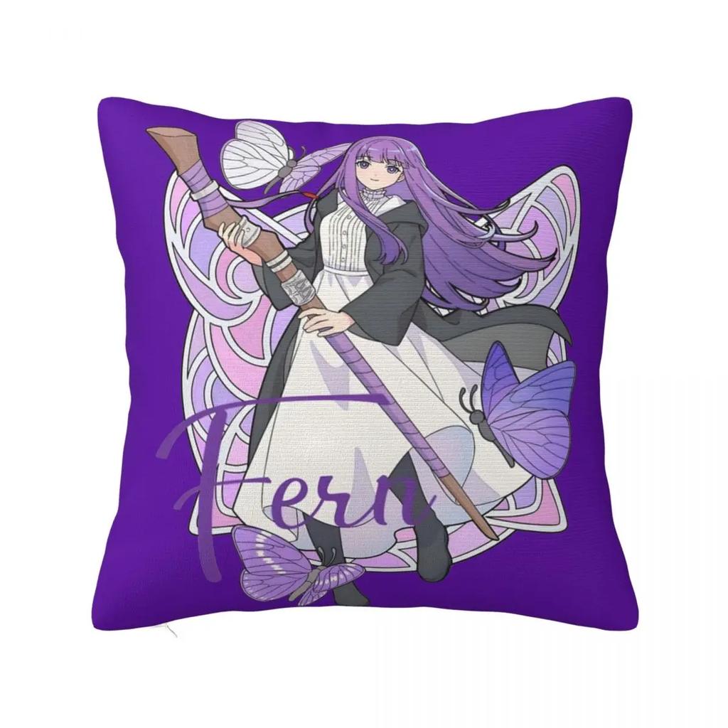 Frieren Anime Sousou No Frieren Pillow Cases Cushion Cover Vintage Zippered Decorative Pillowcase for Home 40*40cm