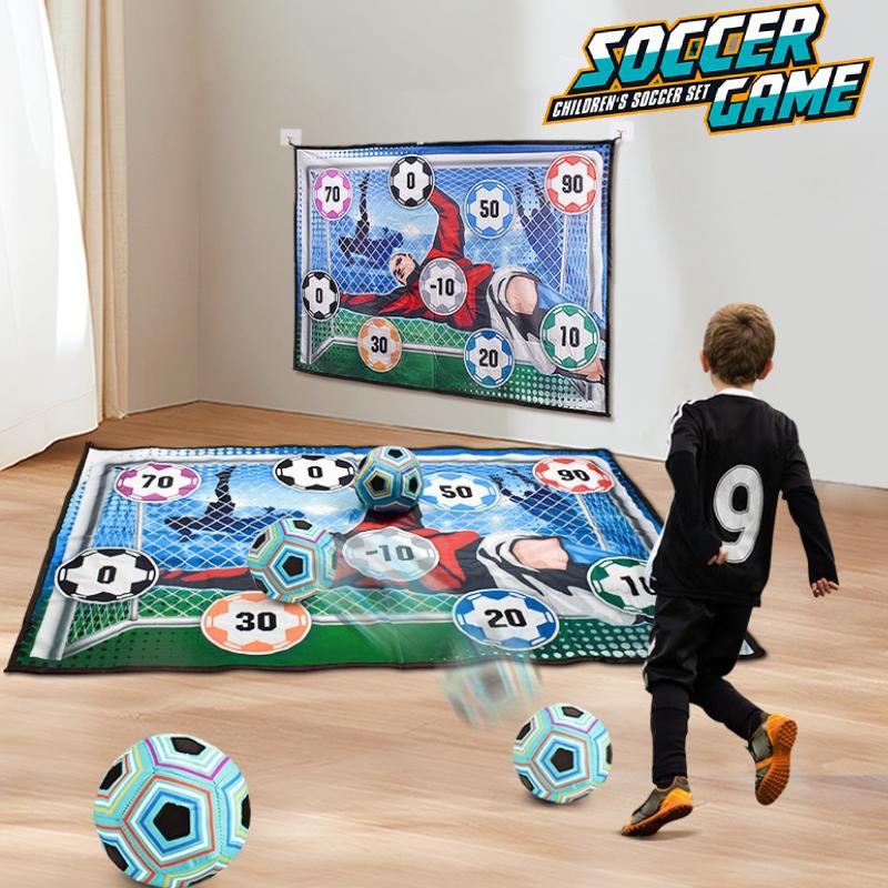 Soccer Kid Ball Game Mat Set Outdoor Indoor Mini Football Training Toys Practice