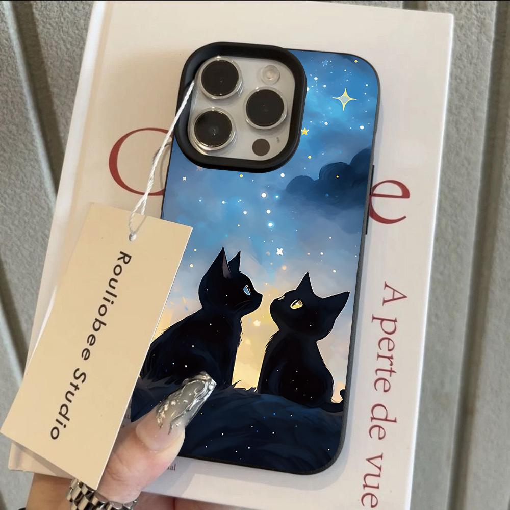 HOT Oil Painting Cat Cool Lichee leather pattern Phone Case For Redmi Note 14 13 12 11 10 9 8 Pro Plus 4G 5G Shockproof Cover