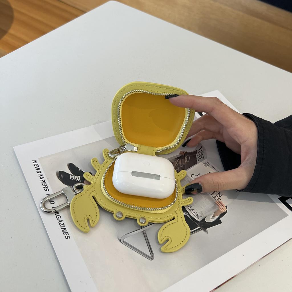 Handmade original crab bag pendant wireless bluetooth headset bag keychain change bag mouth red envelope car hanging